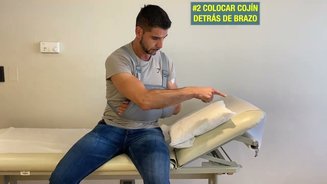 como dormir con fractura de troquiter