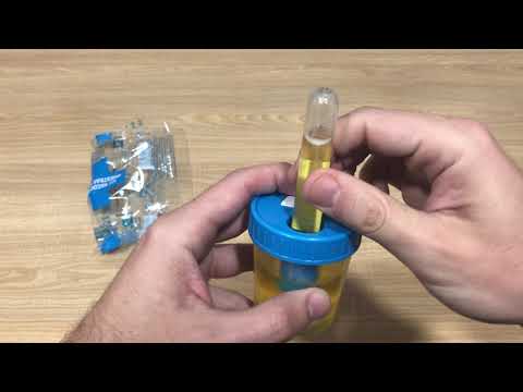 contenedor de orina con unidad de transferencia